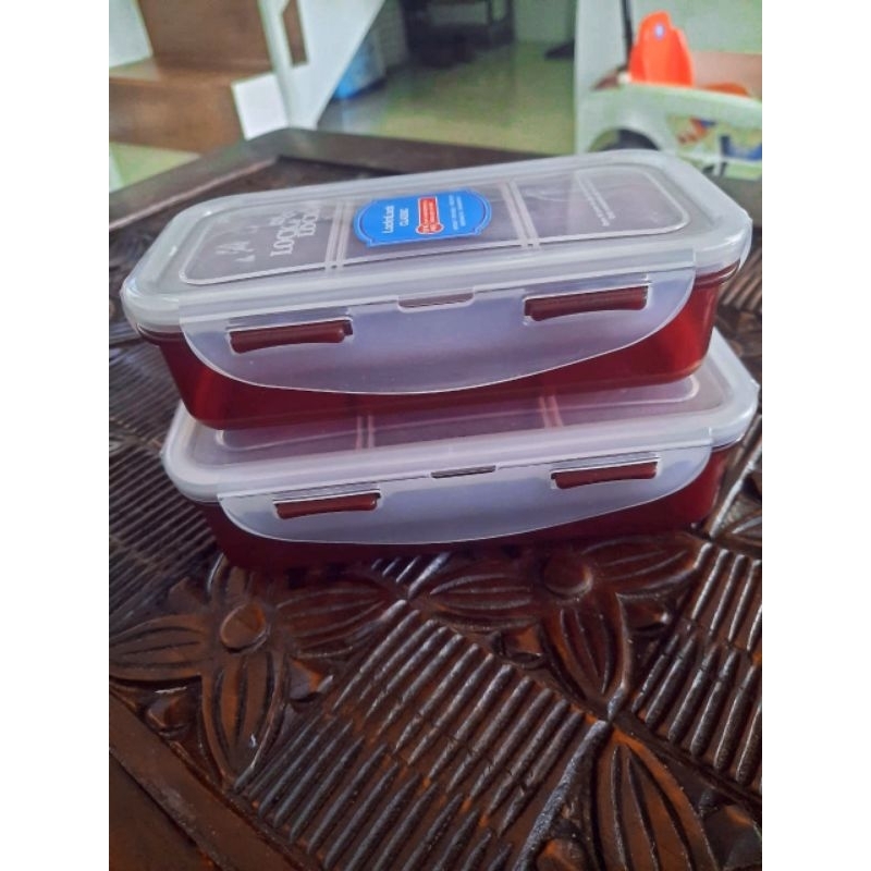 [NEW Sisa Stock] Lock n Lock Lunch Box Merah Red Sekat Kotak Bekal Sekat Lock & Lock