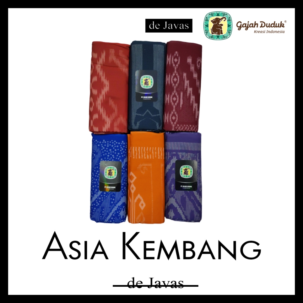 SARUNG GAJAH DUDUK ASIA Motif Kembang Pria Dewasa Original