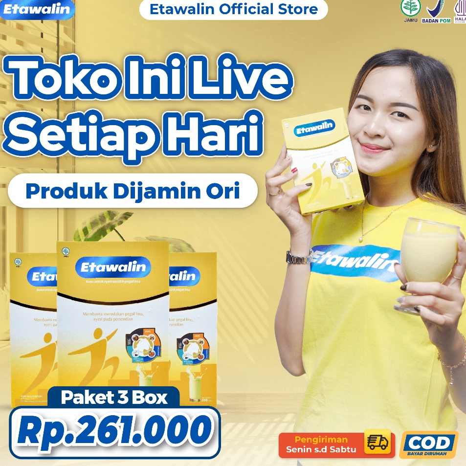 

Meroket Etawalin Susu Kambing Solusi Asam Urat Original 3 Box