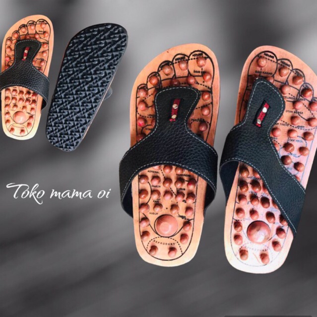 Sandal kesehatan Sandal Refleksi Sandal Rematik Kayu