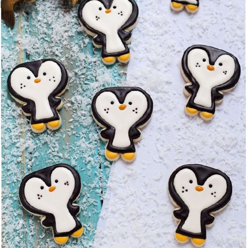 

IHANALICIOUS Butter cookies tema Penguin Pinguin Pingwin (kukis hias karakter)