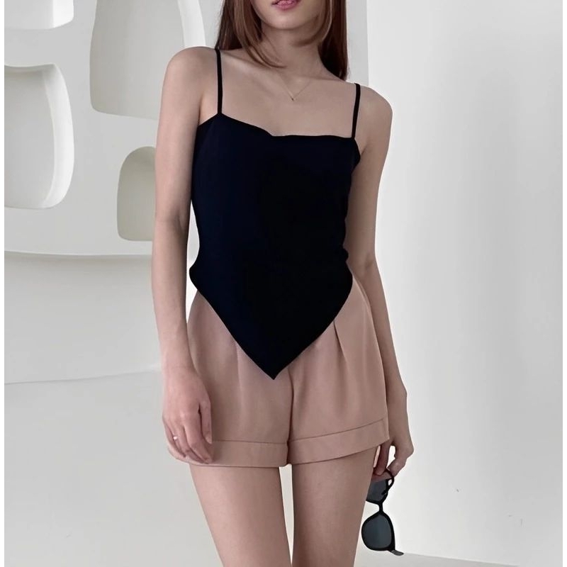 tanktop tank top crinkle airflow v neck model v standard dan jumbo big size oversized ld 90 100 110 