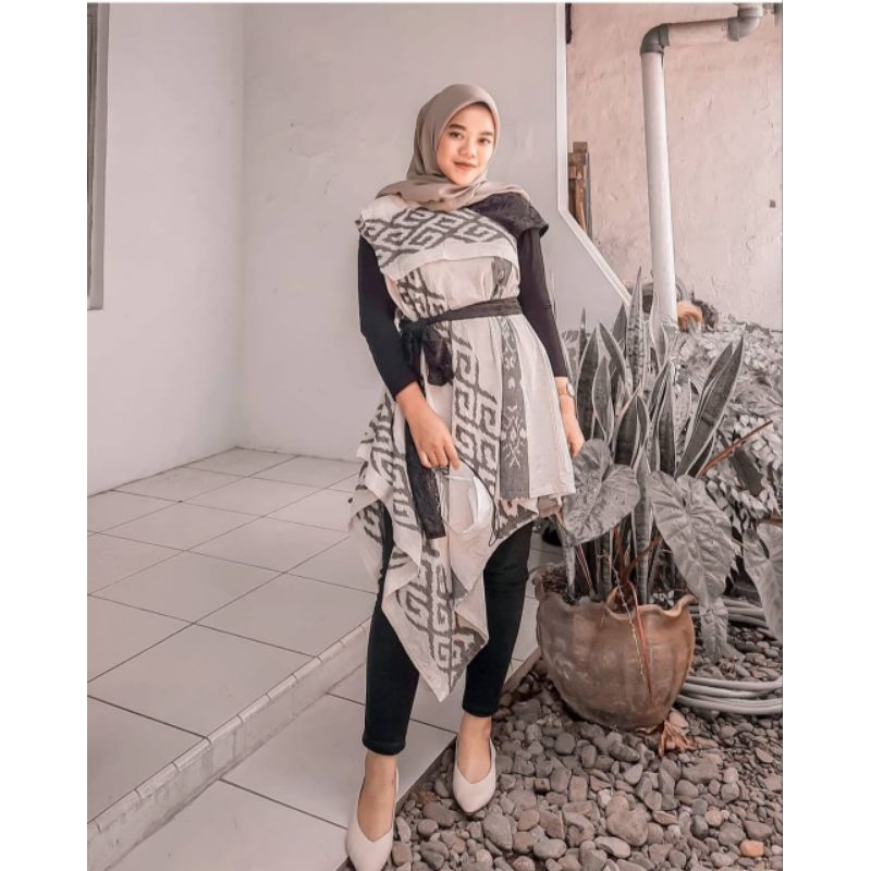 Dress Tenun Kondangan - Dress Tenun Pesta - Dress Tenun Kekinian - Dress Tenun Modern - Sierra Dress