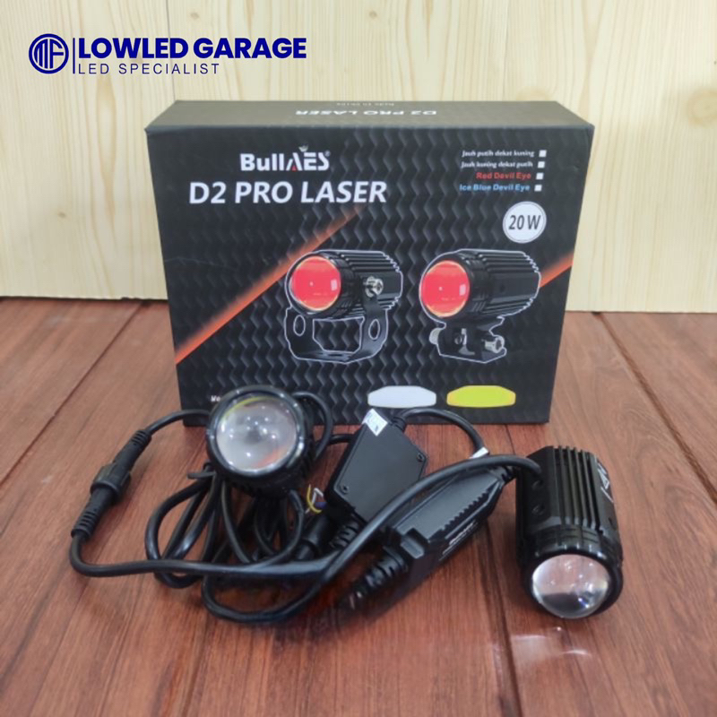 LAMPU TEMBAK BULLAES 20 Watt DEVIL EYE MERAH BIRU LAMPU LASER SOROT