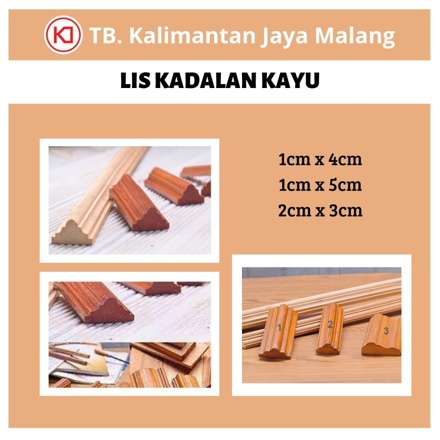LIS KAYU KADALAN/LIS KAYU DEKORASI