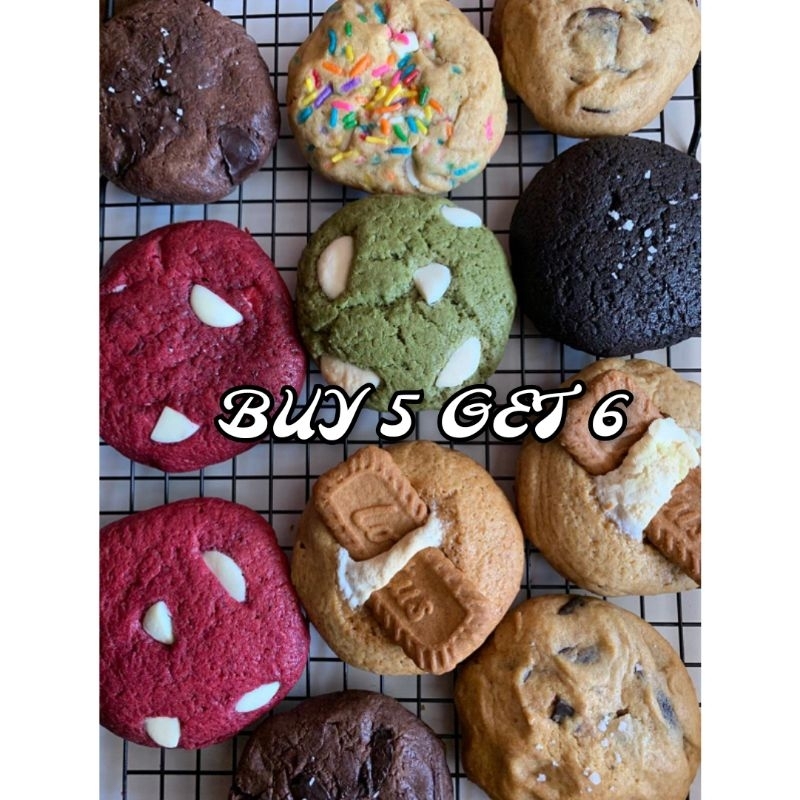 

Soft base Cookies, Buy 5 Get 6 bebas pilih varian