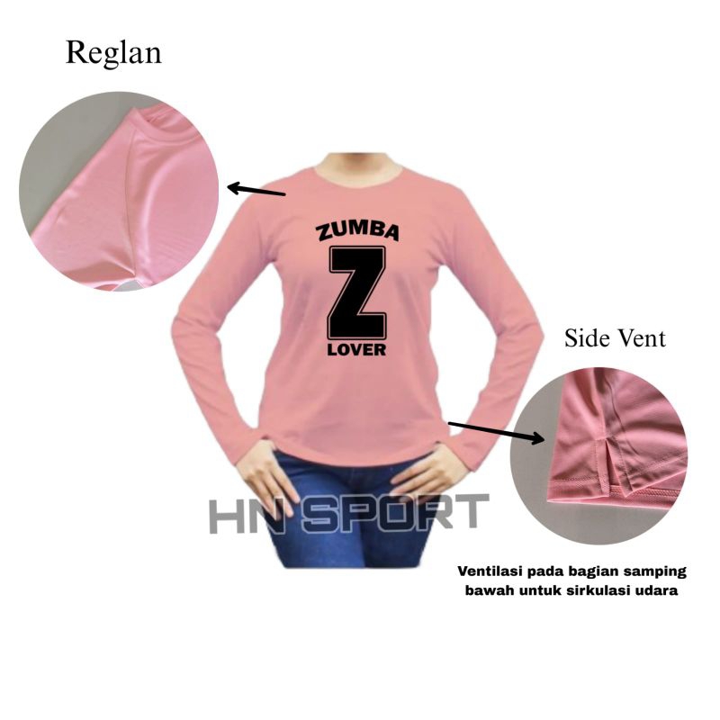 Premium Baju senam baju olahraga wanita baju zumba aerobic fitnes atasan senam lengan panjang muslim