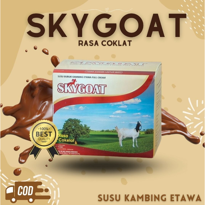 

SkyGoat 10 Saset Rasa Coklat - Susu Kambing Etawa Full Krim untuk Kenikmatan Penuh