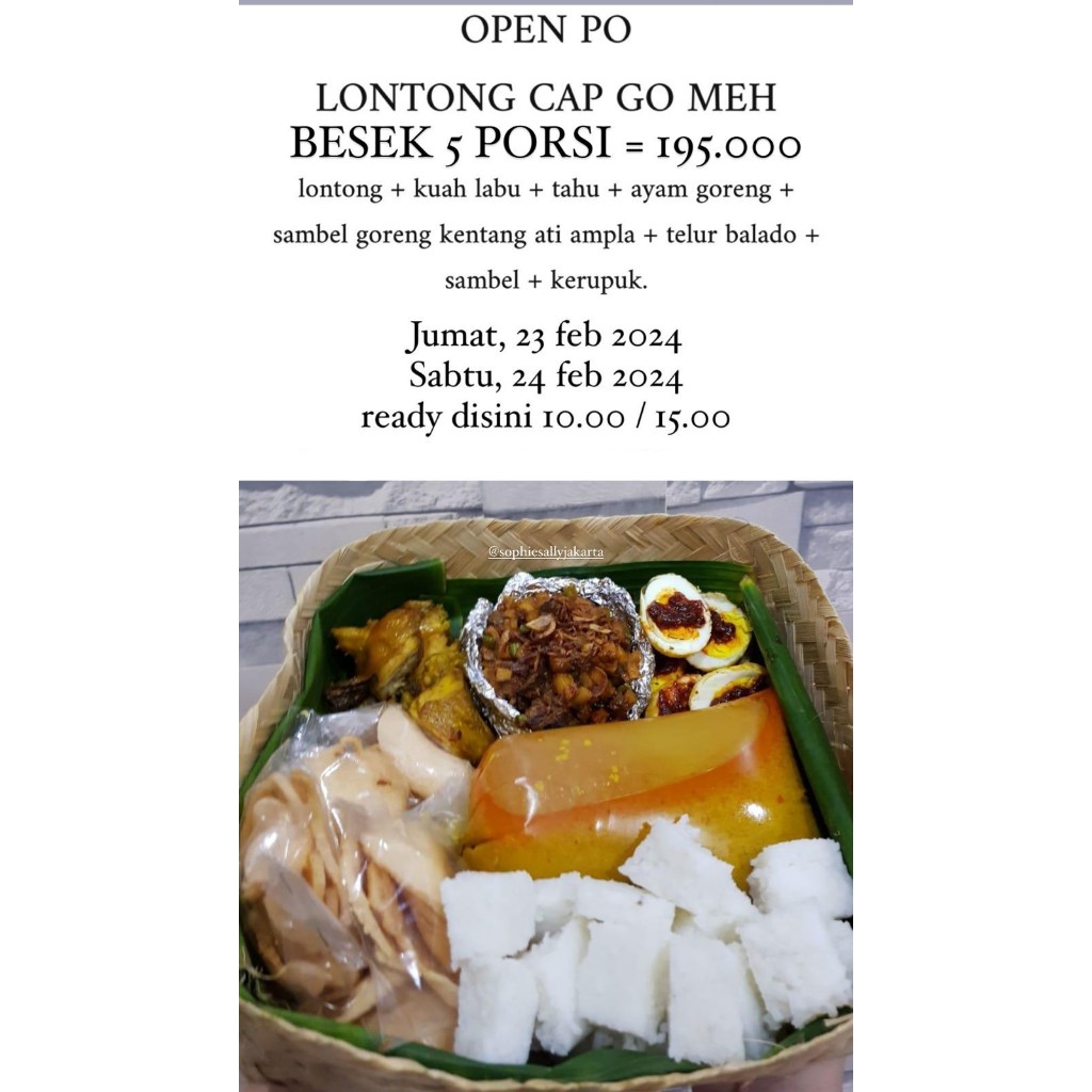 Lontong Cap Go Meh BESEK - Hampers CNY / Imlek - READY