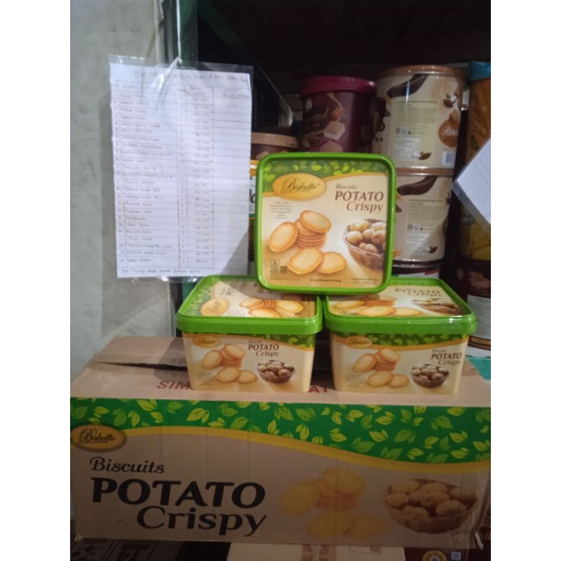 

Biskotto biskuit potato crispy kartonan isi 6x400gr