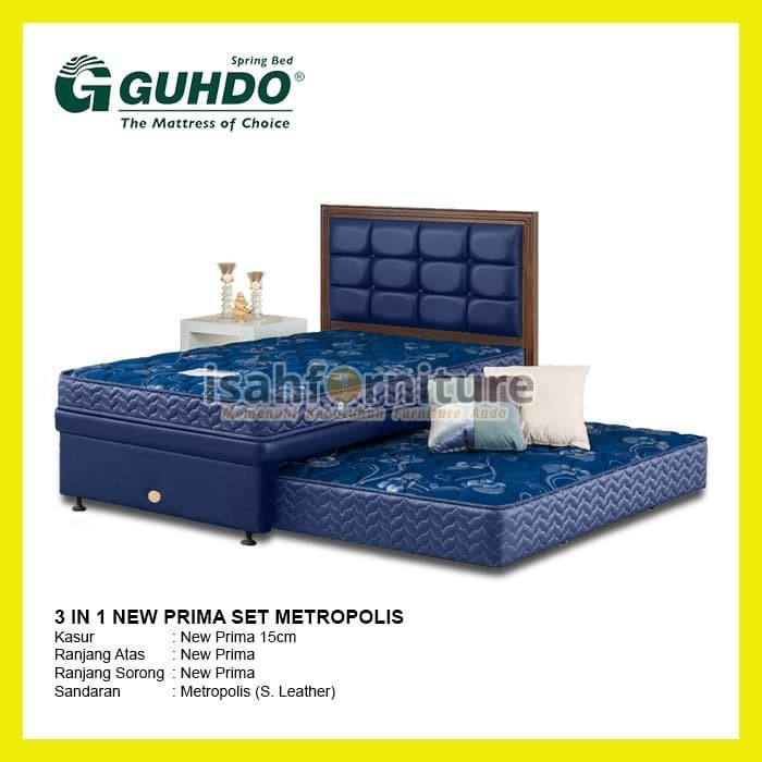Kasur / Tempat Tidur / Springbed Set Guhdo New Prima 3 in 1