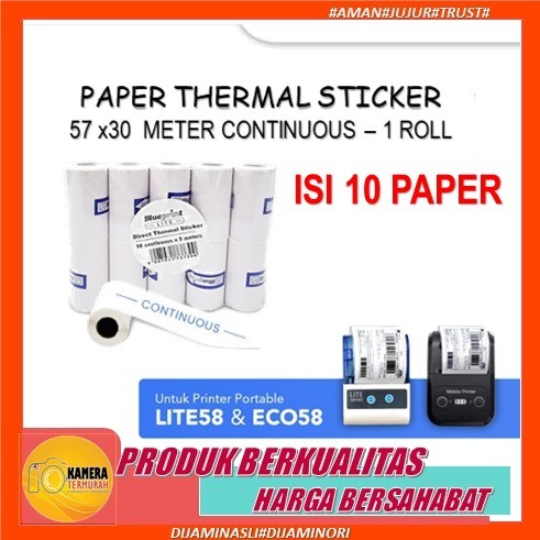 

Label Kertas Sticker Thermal Rusfet Resi Paper stiker printer barcode POS onlineshop 57mm X 30mm