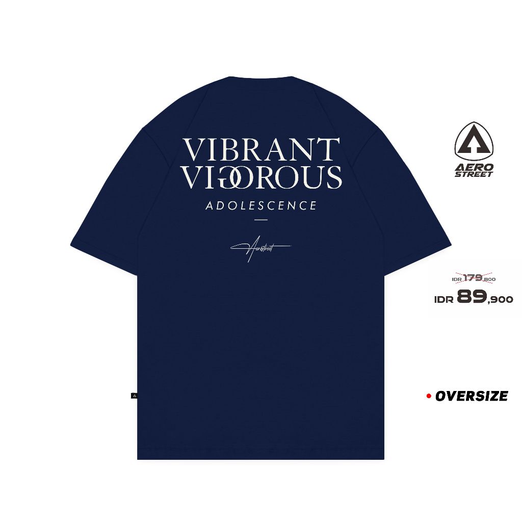 Aerostreet T Shirt Oversize Visio Navy Kaos FADAA