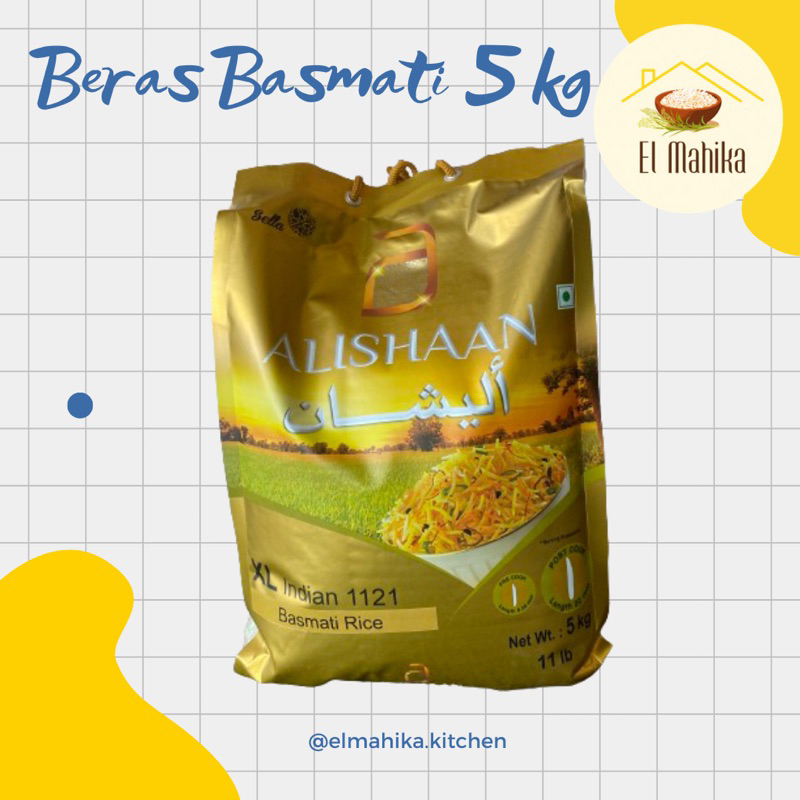 

Beras Basmati Alishaan 5 Kg XL SELLA Kose 1121