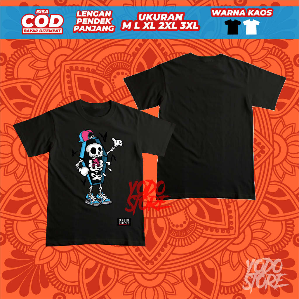 Kaos Distro Baju Tshirt Murah Tengkorak