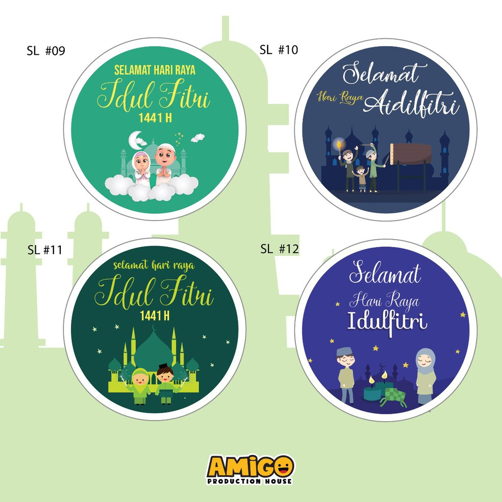 

STIKER IDUL FITRI STIKER MAKANAN LOGO HALAL FOOD/STICKER GIFT UMROH HAJI