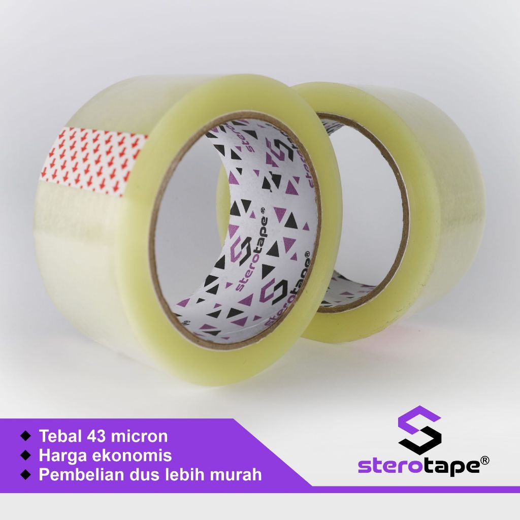 

LAKBAN EKONOMIS 43 MICRON BENING 45MM / LAKBAN BENING MURAH / LAKBAN BENING TEBAL