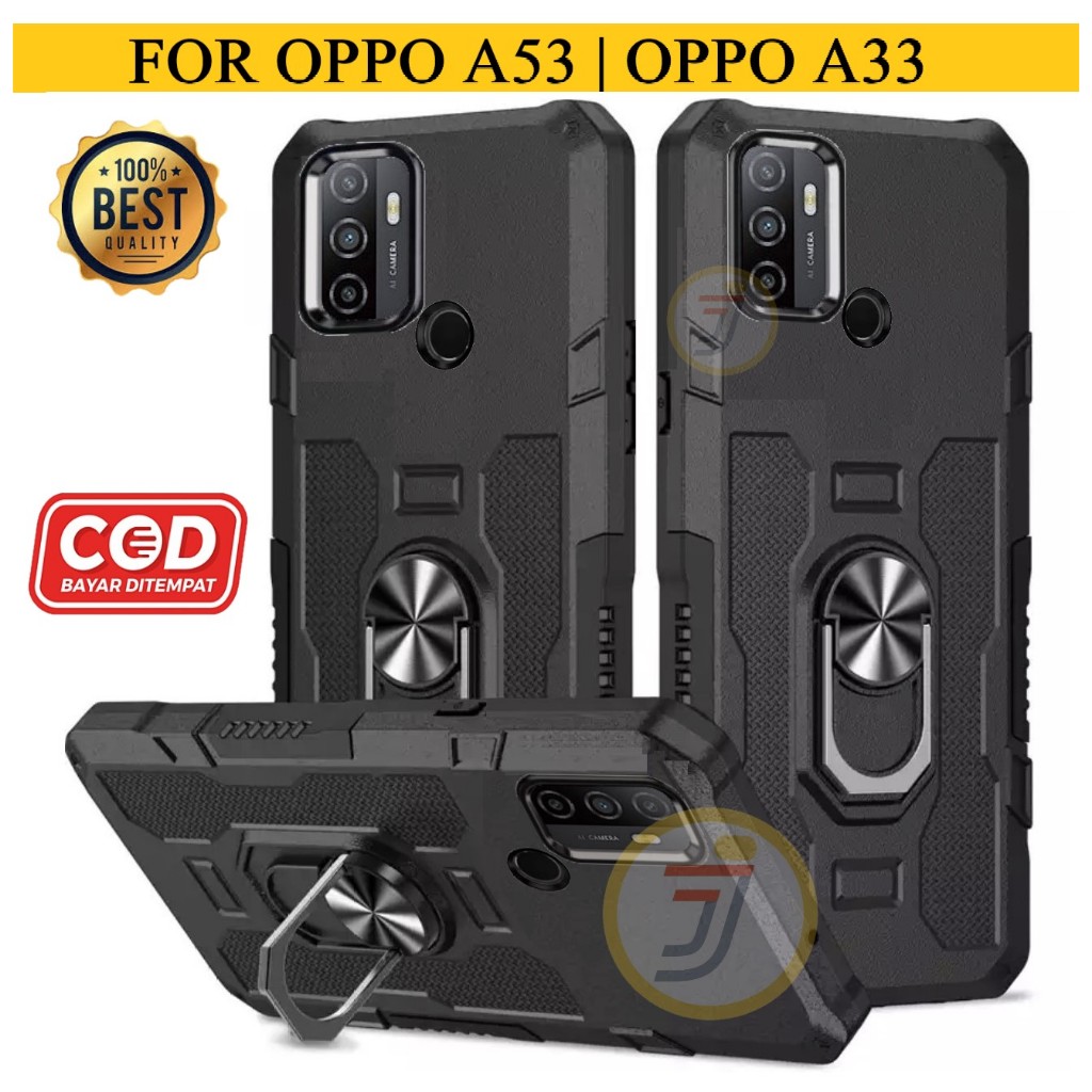Casing Hard Case Untuk Oppo A53 | Oppo A33 Ring Armor Robot Case Kickstand Hybrid/Ring Holder New