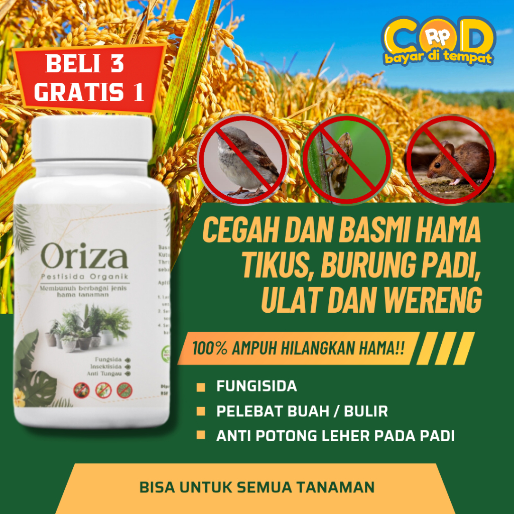 Pupuk Oriza Anti Hama ALFAGREEN - Oriza Pupuk Pestisida Fungisida Insektisida Organik Pembasmi Hama