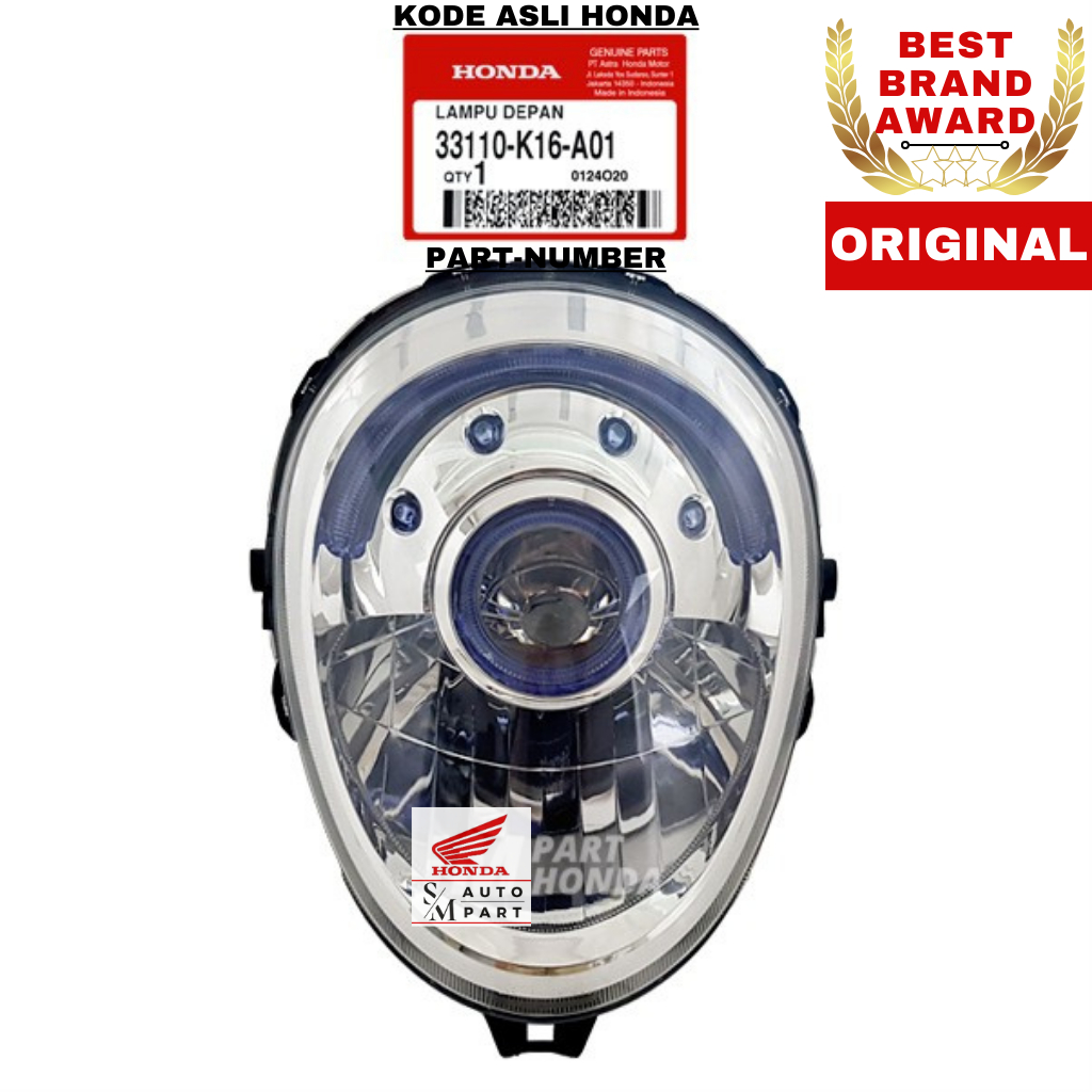 33110-K16-A01 Reflektor Lampu Depan Scoopy Fi K16 2012 - 2016 Ring 14