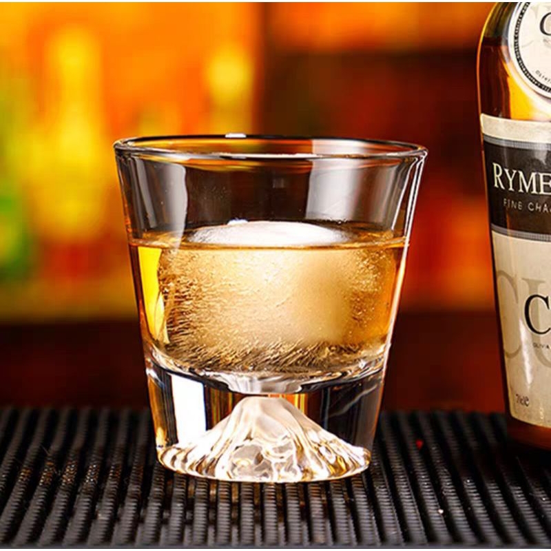 Gelas Kaca Tebal Gunung Fuji 337ml Estetik Elegan untuk Minuman Dingin - HMO