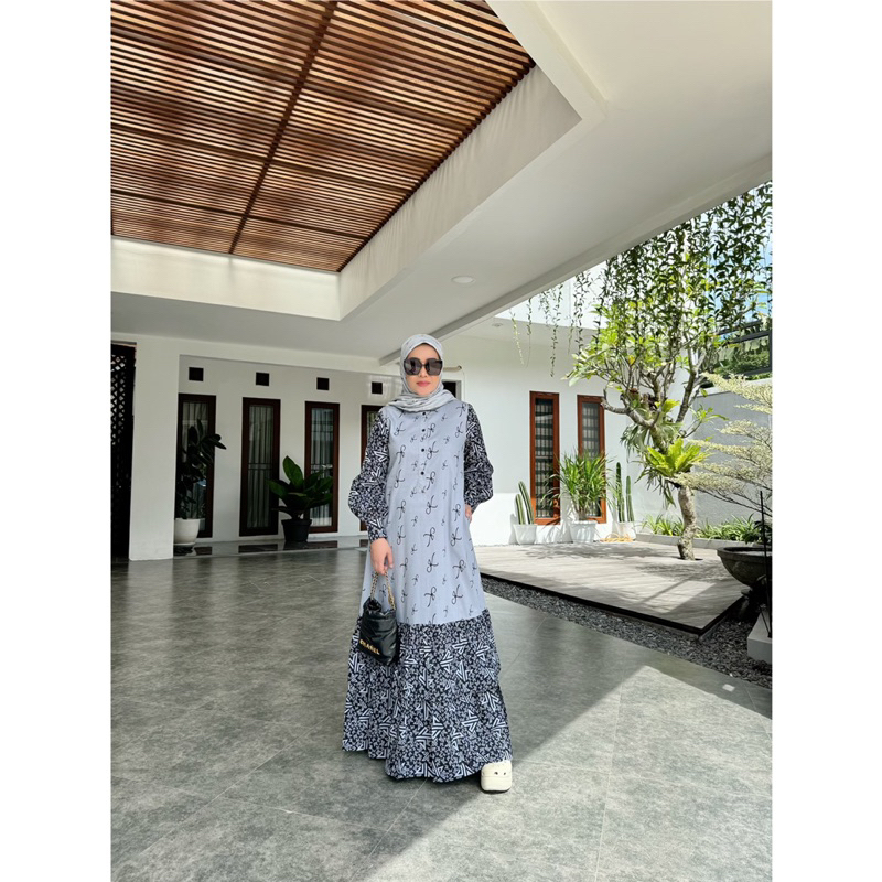 Dress korina terbaru/Rumi dress korina/dress printing/dress terbaru