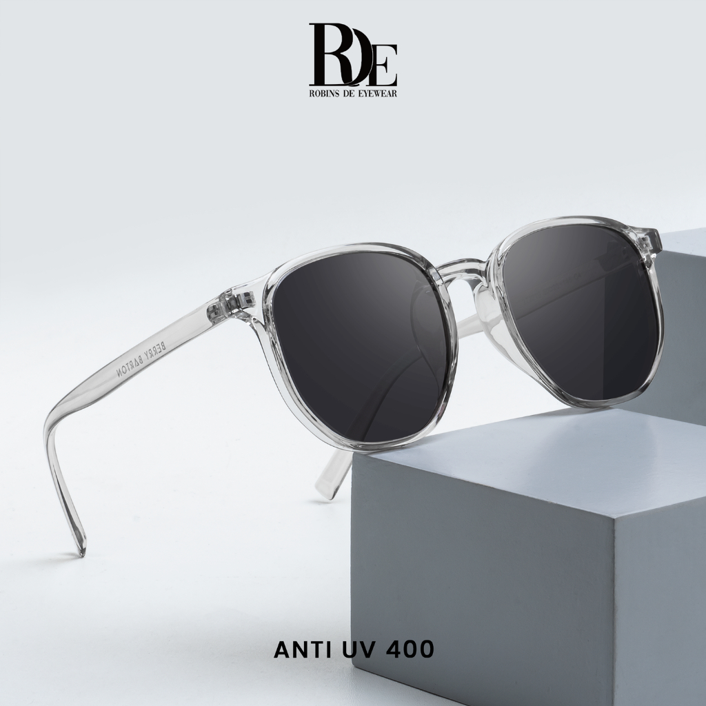 Robins Kacamata Hitam Bulat Polarize Kacamata Anti Radiasi Sunglasses Anti Uv400 Bisa Minus 272219