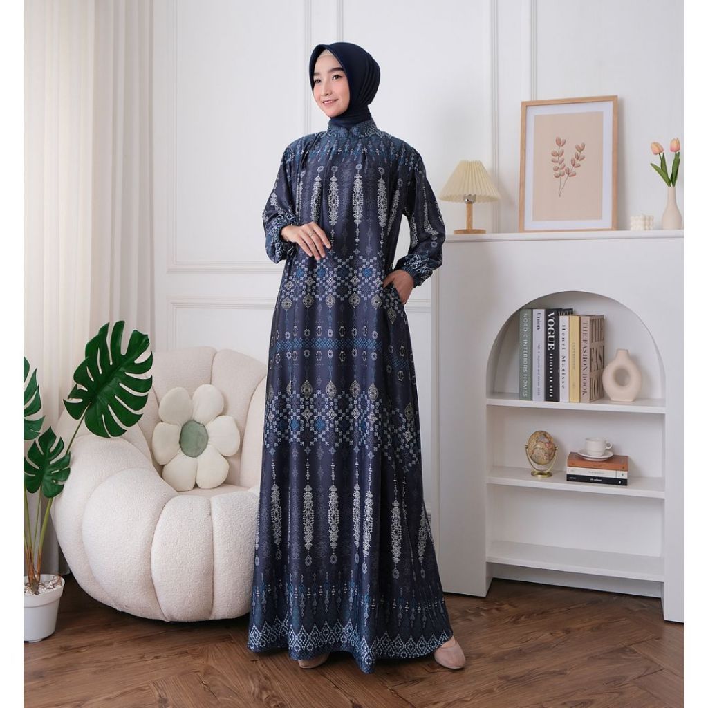 ALODY DRESS / Dress Motif / Gamis Wanita / Fashion Muslim