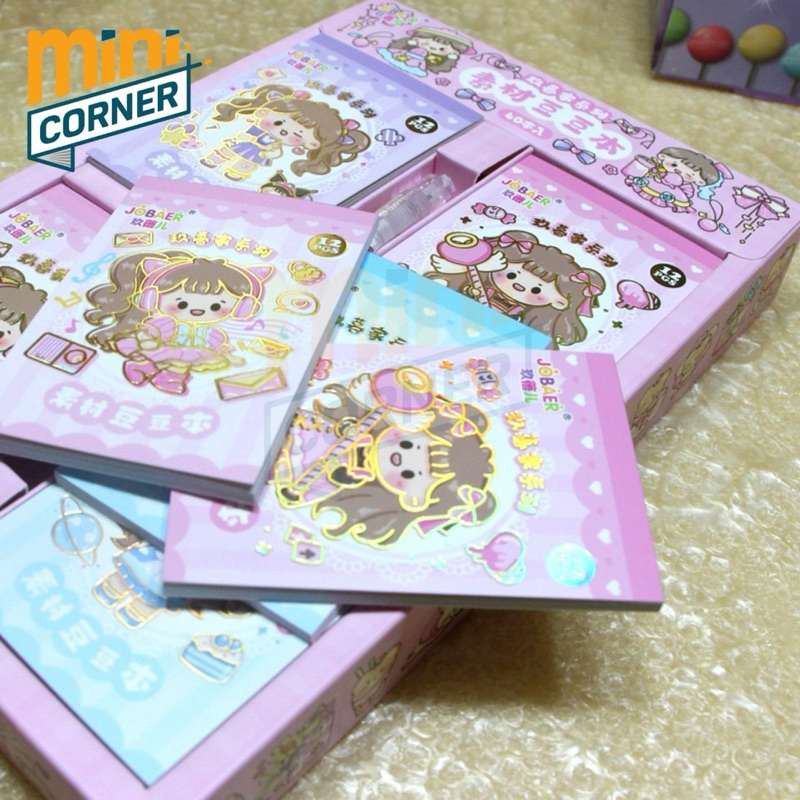 

(1 Buku kecil random) BUKU SCRAPBOOK kids 12 lembar DIY scrap book
