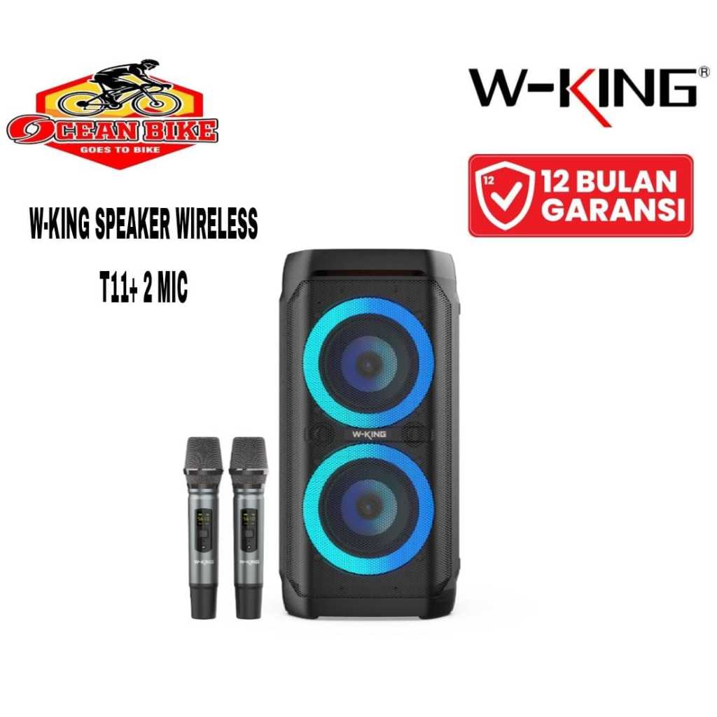 W-king Speaker Bluetooth Karaoke T11+ 2 MIC 100W Portable Waterproof W King Speaker Bluetooth Wirell