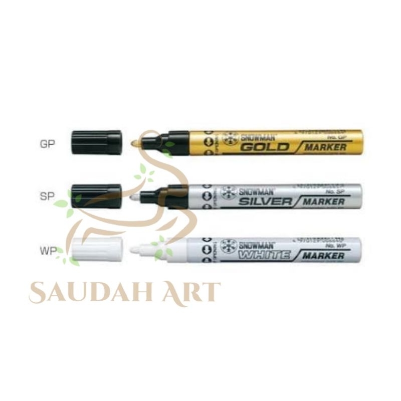 

Spidol Permanent Marker Snowman Gold/Silver/Putih
