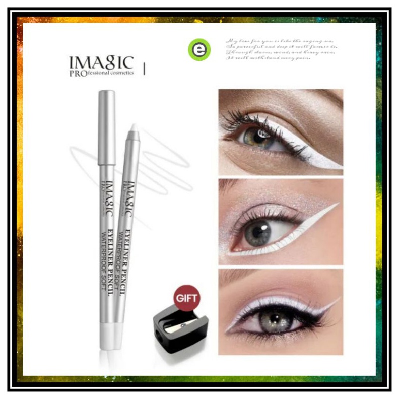 ART R8Q IMAGIC Eyeliner Pensil PUTIH Waterproof 1 pcs Rautan IMAGIC Original White Eyeliner Pencil