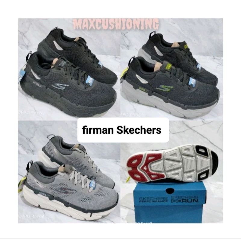 SEPATU SKECHERS MAX CUSHIONING MAN/SEPATU RUNNING PRIA/SKECHERS PRIA