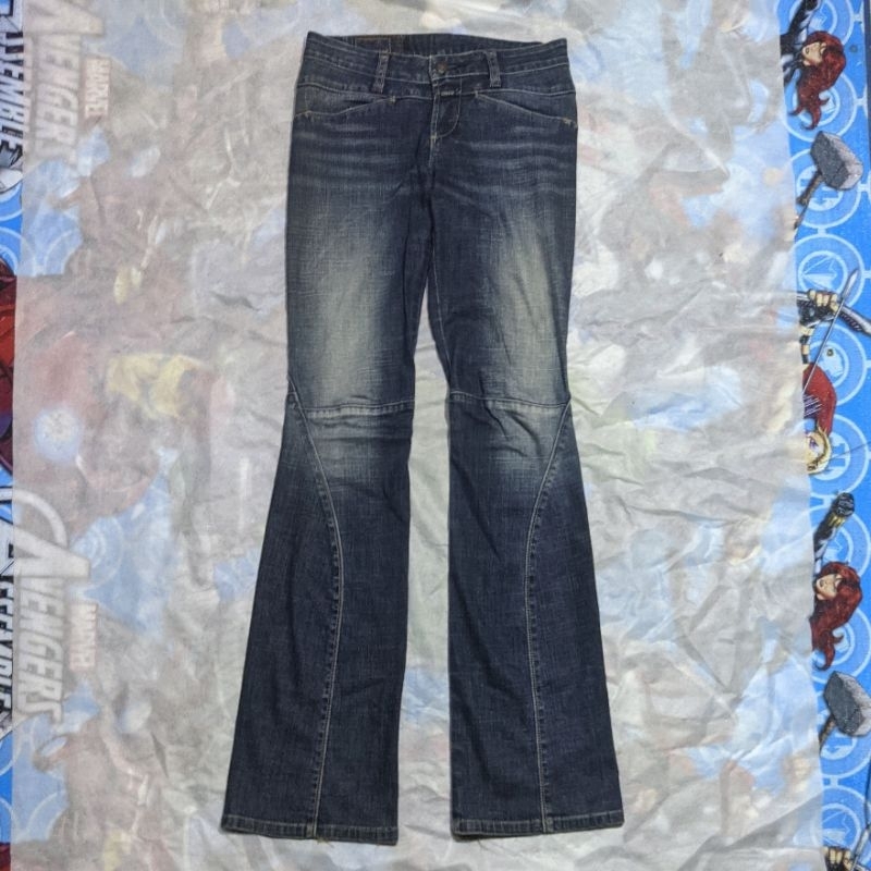 Celana Panjang Longpants Jeans Marithe Francois Girbaud Blue Fading Bootcut Original Second Preloved #CJ164