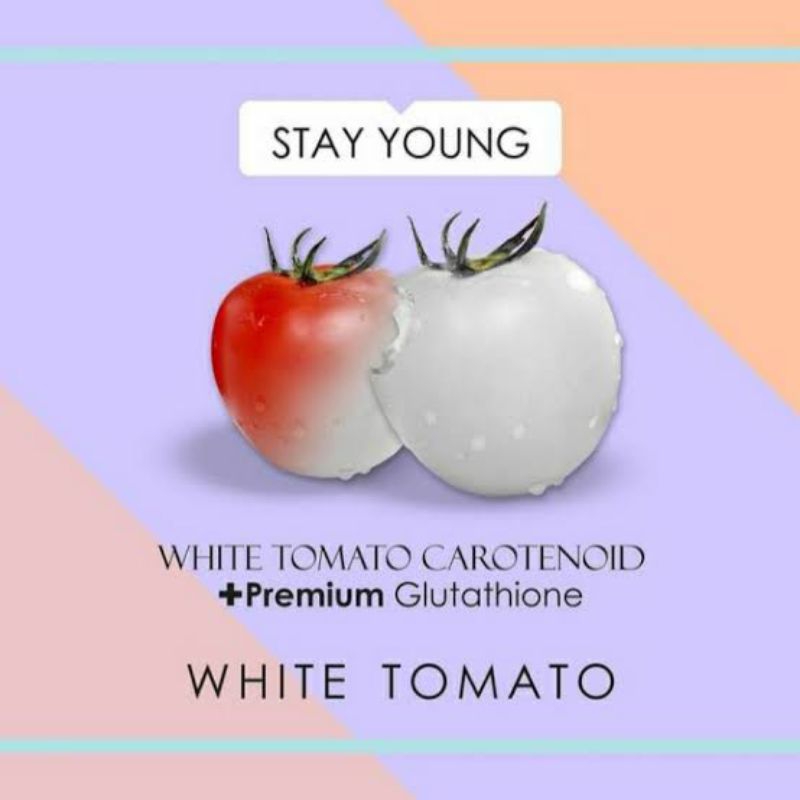 STAY YOUNG WHITE TOMATO suplemen pemutih badan asli terbaik