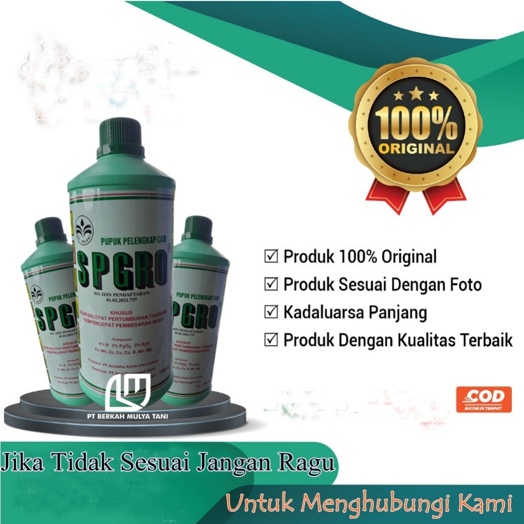 Pupuk Pelengkap Cair sp grow hijaw Spgro hijau 750 ml