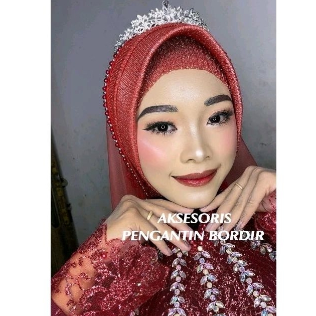 Slayer veil pengantin panjang samping 150 cm new veil aksesoris wisuda fashion muslimah Hijab Veil m