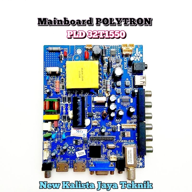 MAINBOARD TV POLYTRON PLD 32T1550E ORIGINAL CV56XH-E32 MB 32T1550 MOTHERBOARD TV PLD32T1550E MB POLY