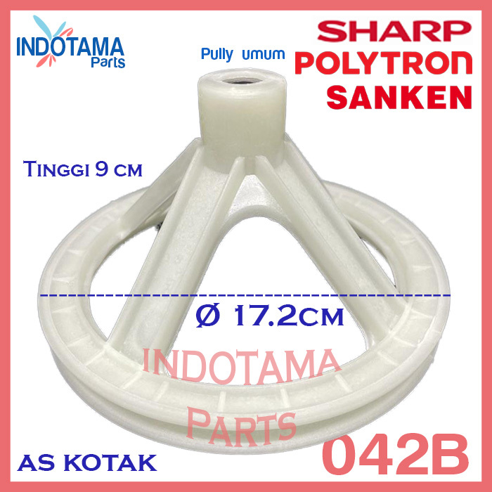 Pully besar diameter 17.2cm gearbox umum W-042B