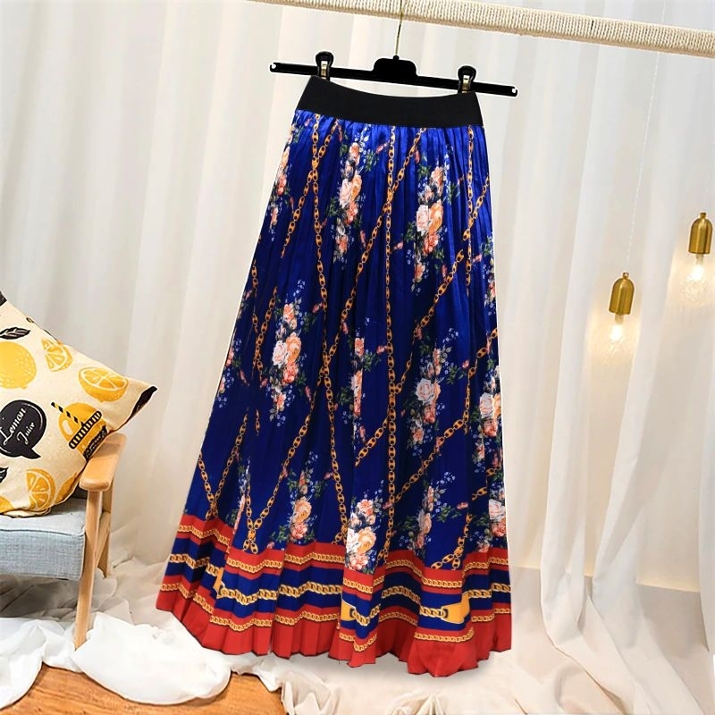 Rok Plisket 7/8 Import Premium Motif Kekinian Terbaru Murah Bahan Satin Gaya Korea High Quality Tren