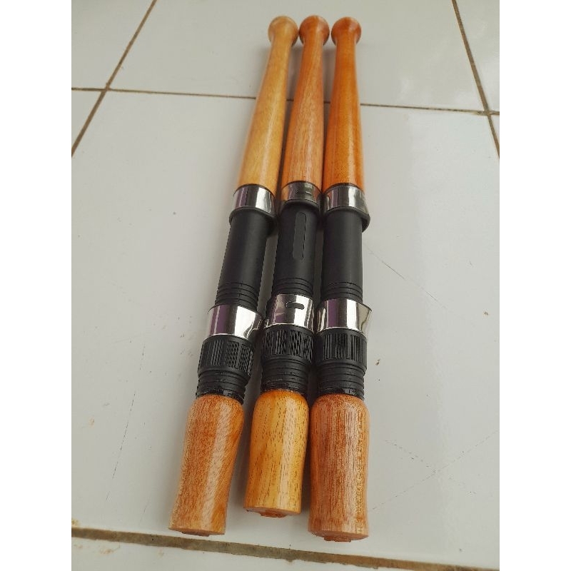 Gagang Joran Motip Kayu Murah Panjang 37cm Terpasang Reel Seat UK 18