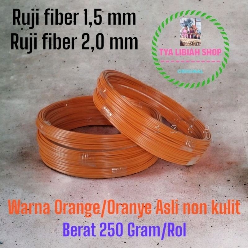 Ruji Jeruji fiber 1,5mm 2 mm warna oranye  / orange non kulit Ruji untuk kandang burung Ruji fiber u