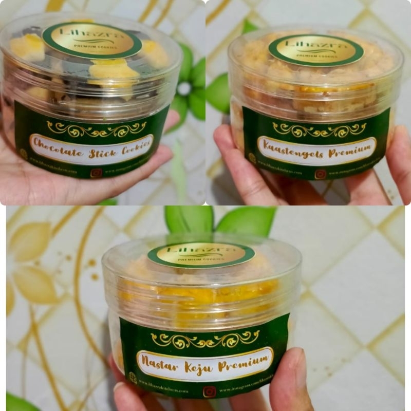 

Lihazra Cookies Wijsman Premium Kemasan Mini Toples 200ml bisa untuk tester isi Nastar, kastengel and choco stick cookies