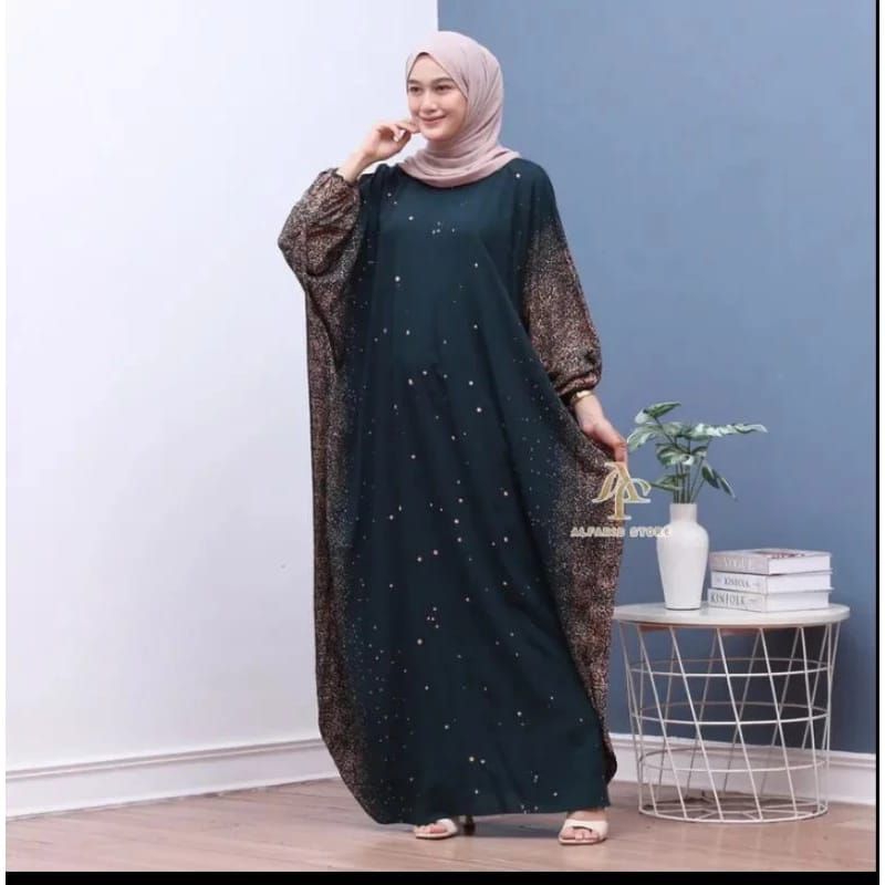 Daster Kaftan Jumbo Terbaru 2024 Premium Daster Kaftan Kekinian Lengan Panjang