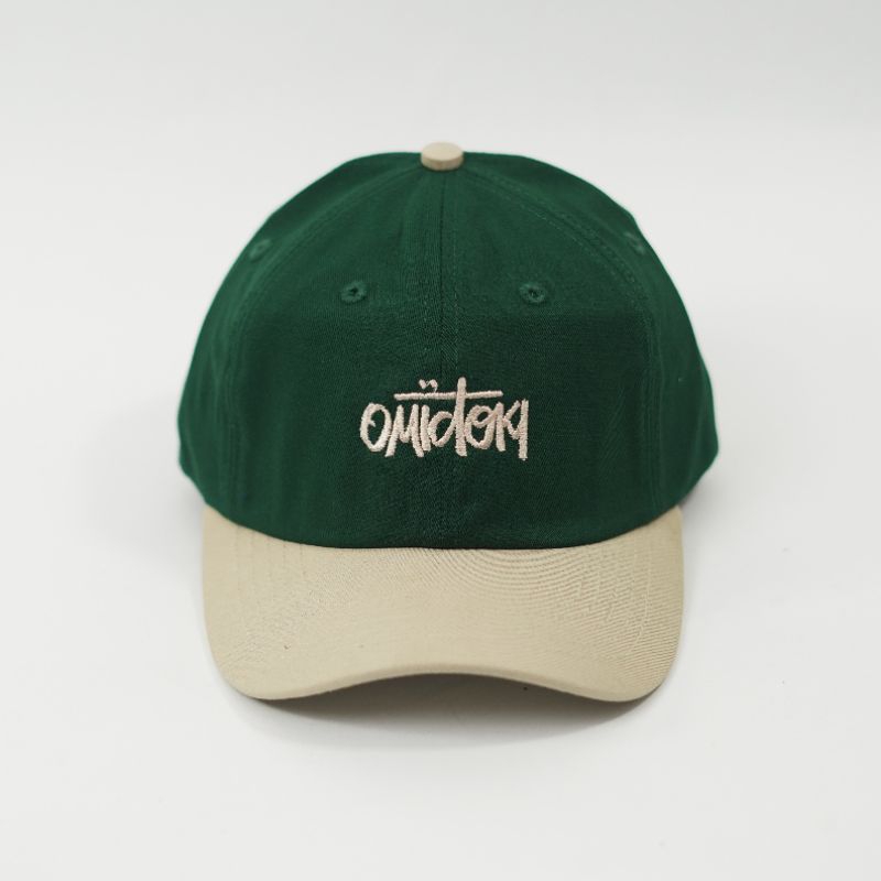 Omidoki Topi Polocaps Hijau Botol Cream