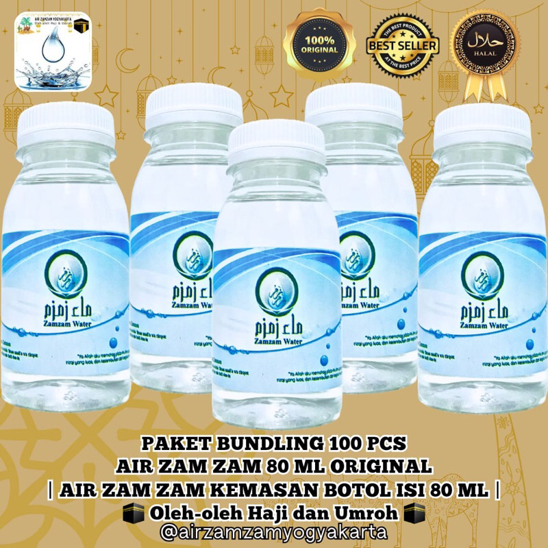 

Air zamzam 80ml Asli | Air zam zam 80 ml Asli | Air zam-zam 80ml Asli | Paket bundling 100 pcs