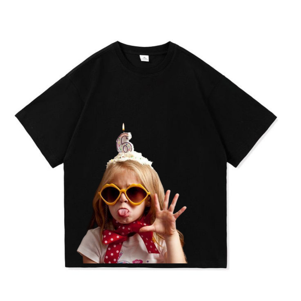 Kntck "BABY FACE" Oversized T-Shirt | Black Oversize | Kaos Oversize | Vintage | Atasan | Kaos Baby 