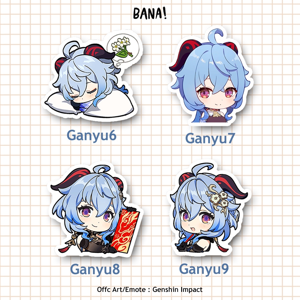 

Stiker Genshin Impact GANYU Sticker Vinyl Waterproof Bijian | BANA