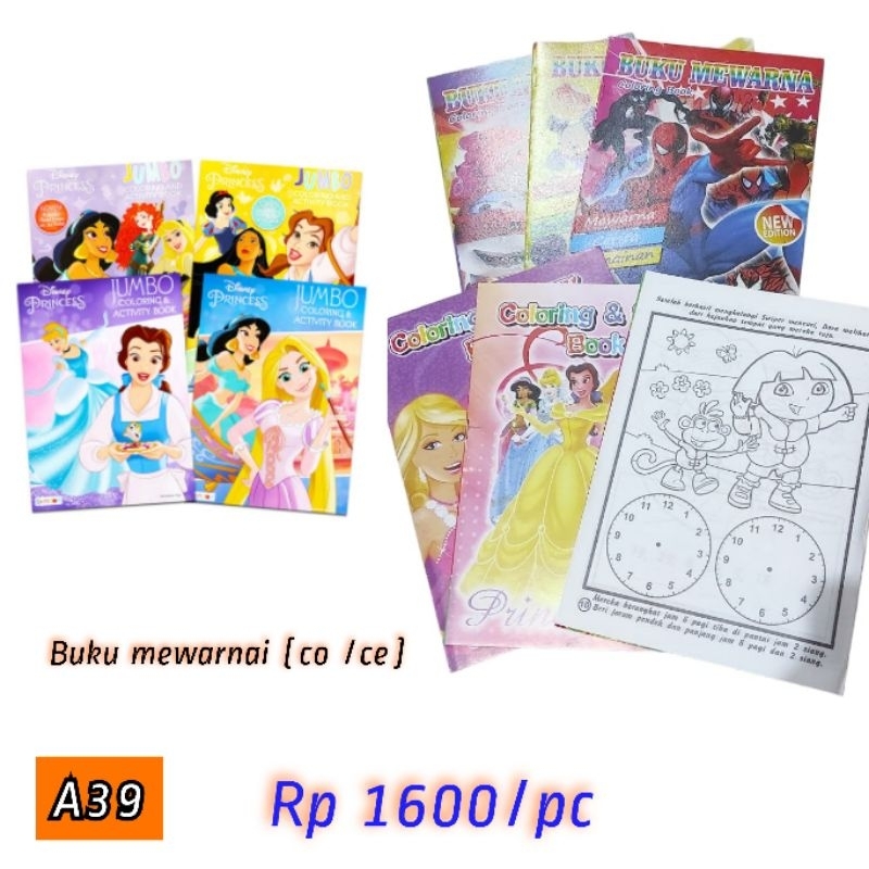 

edukasi Buku mewarnai coloring book for girls