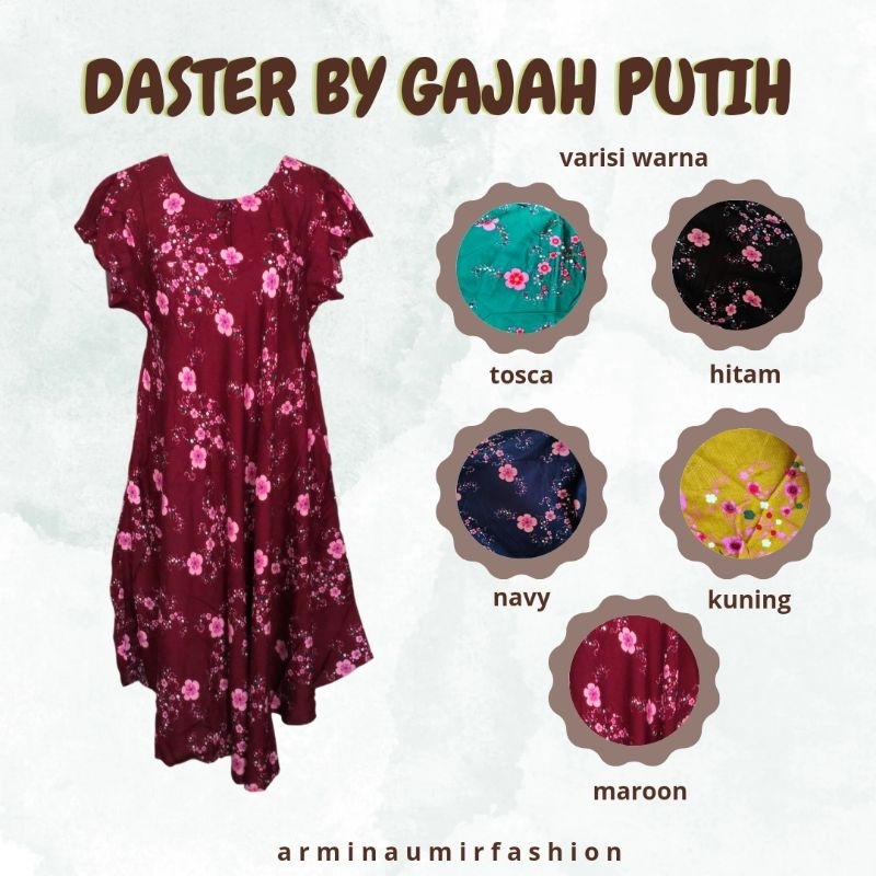 Daster Cewek Motif Bunga By Gajah Putih